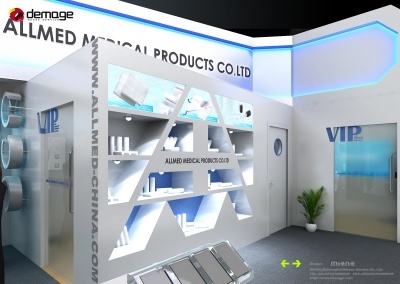 奧美醫(yī)療展臺(tái)圖文設(shè)計(jì) 專業(yè)與視覺的完美融合